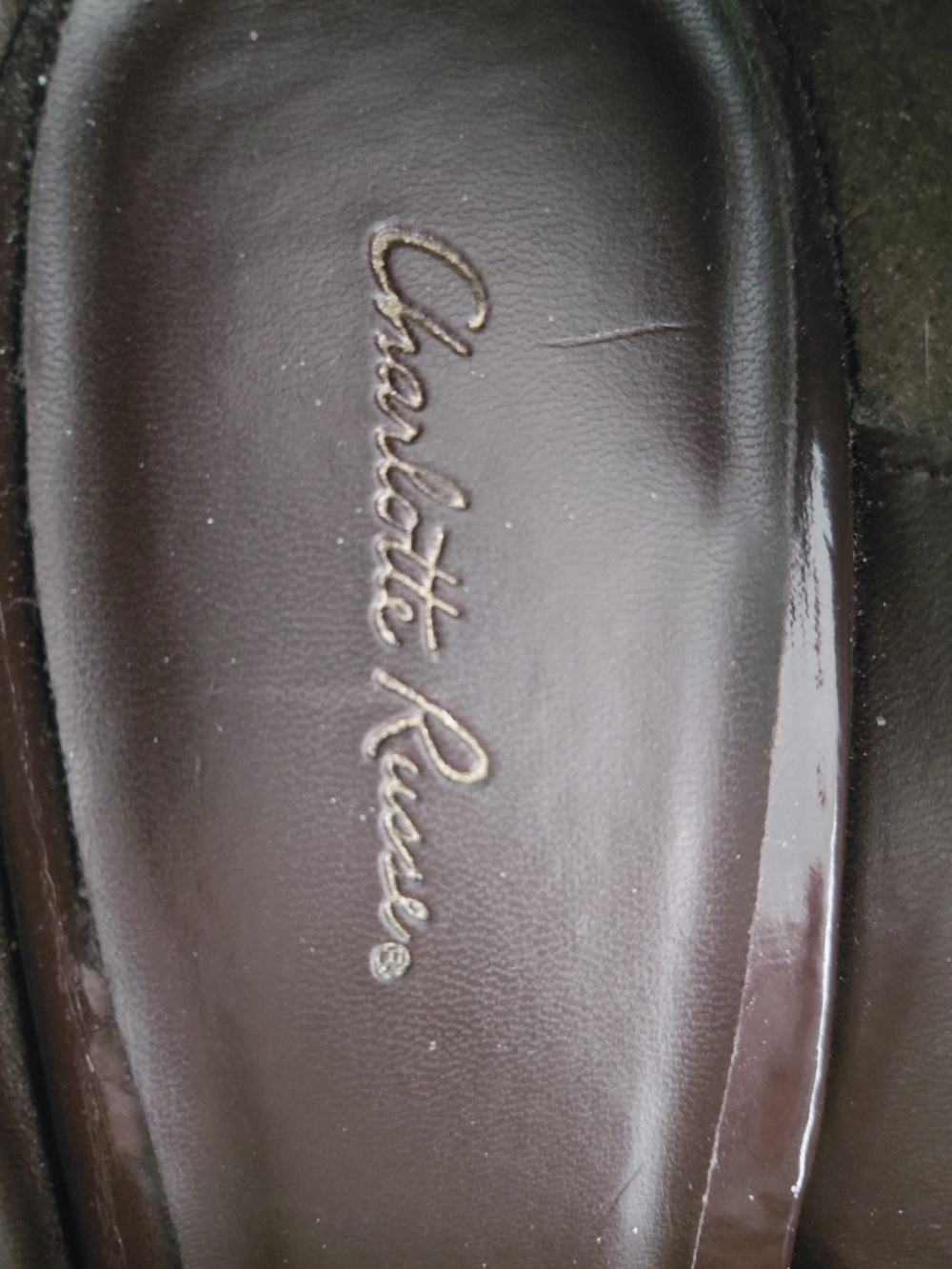 Charlotte Russe Size 8 Brown & Cream Giraffe-Print Peep Toe Wedges Heels - Picture 7 of 8
